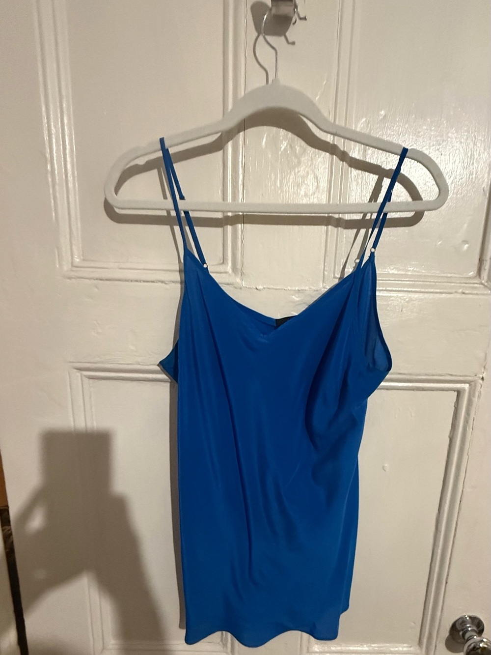 J. Crew Royal Blue Satin Spaghetti Strap Cami